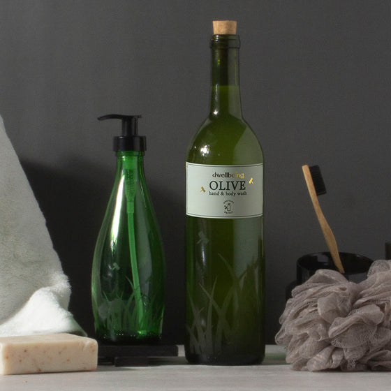 Olive Oil Hand & Body Wash + Dispenser Set